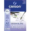 Image de Canson Imagine Bloc Papier Ã Dessin 50 Feuilles 200g A3 29,7 X 42 Cm 50 Feuilles Blanc Pur
