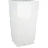 Image de Bac a fleurs carré RIVIERA NUANCE - Plastique - L38xP38xH69 cm - Blanc