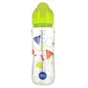 Image de dbb remond biberon lo 'géométrie » verre 330 ml tétine silicone 4 mois + / - system vert translucide - s/bte