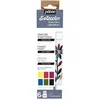 Image de Pebeo Setacolor Initiation Set - Peinture - peinture à base d'eau - noir, bleu cobalt, fuchsia, jaune citron, vert mousse, rouge cardinal - mat - 20 ml (pack de 6)
