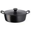 Image de Cocotte fonte d'acier Tefal Jamie Oliver Premium E2125455 30 x 22 cm avec couvercle Noir