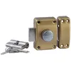 Image de Verrou Bricard bouton et cylindre 30x30mm mÃªme clÃ©