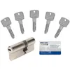 Image de Bricard Cylindre 6 goupilles dimensions 30+40 débrayable nickelé Bricard + 5 clés réversibles
