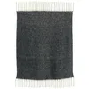 Image de Plaid Uni RecyclÃ© Isabel En Coton Recycle Caviar 130 X 160