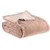 Image de Plaid Uni En Coton Pink 135 X 200