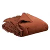 Image de Plaid En Coton Marron 135x200 Cm