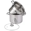Image de Cuiseur à pâtes inox - 20 cm - 5 litres environ - Baumalu - Argent - Inox