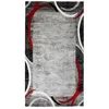 Image de The Deco Factory SUBWAY ENCADRE Tapis de couloir contemporain en polypropylène - 80 x 150 cm - Rouge