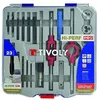 Image de Tivoly Tarauds X6 DIN 352 HSS GUN TIVOLY + 6 Filières HSS + 4 accessoires M3 à M10 + 6 Forets métaux HSS Cobalt Mallette 23 PCS