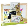 Image de Ardoise en bois - 58 x 45 cm - Double face : ABC et chiffres