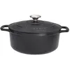 Image de Cocotte ronde en fonte émaillée 26cm noir Chasseur puc472601