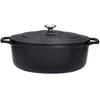 Image de Cocotte ovale en fonte émaillée 31cm noire sublime Chasseur puc473101