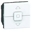 Image de Legrand LEGRAND Poussoir pour commande centralisée de volets roulants 2 modules Mosaic blanc avec enjoliveur blanc