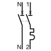 Image de Disjoncteur 3KA bipolaire phase + neutre - sans vis - 32A HAGER