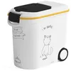 Image de CURVER Conteneur de nourriture Le Diner est servi - 12 kg - 35 L - Blanc et noir - Pour chat