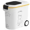 Image de Curver Conteneur De Nourriture Le Diner Est Servi - 12 Kg - 35 L - Blanc Et Noir - Pour Chat