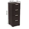 Image de Curver Tour De Rangement Aspect Rotin PolypropylÃ¨ne 4 Tiroirs 14 L Marron