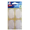 Image de Apli-Agipa - Ãtiquettes Scolaires - Blanc Avec Lignes Grises - 37 X 55 Mm 20 Ãtiquette(S)