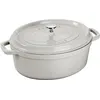 Image de Cocotte Staub Fonte Ovale 33 cm Truffe Blanche 6,7 litres