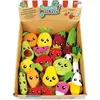 Image de Lot De 18 Pochettes Surprises - Jemini - Surprise Market - Peluche Fruits Ou Légumes +/- 10 Cm, Stickers Et Cartes Mémo