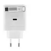 Image de T'nB - Adaptateur secteur - avec câble intégré - 65 Watt - PD, Turbo Charge - 2 connecteurs de sortie (24 pin USB-C) - blanc