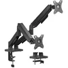 Image de Double bras support mécanique T'nB Ergo Noir pour moniteur de 17" à 32"
