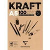 Image de Bloc collé de 100 feuilles A5 Clairefontaine Kraft Brun