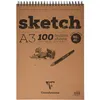 Image de Bloc Sketch croquis spiralé 29,7x42 90 grammes 100 feuilles Blanc
