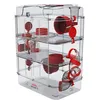 Image de Zolux - Cage pour petits rongeurs Rody 3 trio rouge grenadine