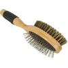 Image de Brosse Pour Chien Double Zolux Bambou 6x7x24 Cm Mixte Beige