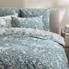 Image de Housse De Couette En Percale De Coton Bleu 140x200cm