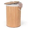 Image de Panier a linge rond en bambou naturel