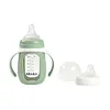 Image de Biberon D'apprentissage En Verre 2 En 1 - 210 Ml - Vert Sauge - Beaba