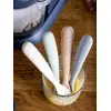 Image de Lot de 4 cuillères 1er âge silicone beige TU
