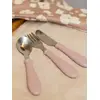 Image de Set 3 couverts d'apprentissage inox rose TU