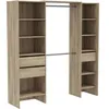 Image de Kit dressing extensible - L192 x P50 x H205 cm - DÃ©cor ChÃªne Kronberg - MIAMI