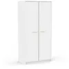 Image de Armoire de chambre - REVERSO - Blanc mat - 2 portes - 88,3 x 50 x 180,9 cm