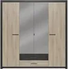 Image de Colorado Armoire 4 Portes - Décor Chene Kronberg - L 198 X H 203,1 X 56,6 Cm