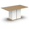 Image de Table A Manger Seule Access - 6 Personnes - DÃ©cor Chene Hamilton Et Blanc - L 160 X P 78 X H 90 Cm - Demeyere