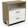 Image de Commode enfant 2 tiroirs et une niche "Naili" - Blanc