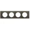 Image de Plaque de finition quadruple Legrand C?liane mati?re black nickel