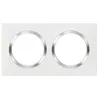 Image de Legrand Plaque carrée dooxie 2 postes finition blanc avec bague effet chrome