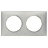 Image de Plaque carrÃ©e dooxie 2 postes finition effet aluminium