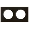 Image de Legrand Plaque Dooxie - 2 postes - carré - noir velours LEGRAND