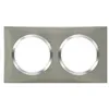 Image de Legrand Plaque carrée dooxie 2 postes finition effet inox brossé