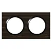 Image de Legrand Plaque carrée dooxie 2 postes finition effet bois ébène