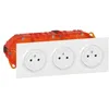Image de Legrand Triple prise affleurante 2P+T Dooxie - blanc LEGRAND