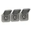 Image de Legrand Prise de courant 3x2P+T horizontale Plexo composable gris (069564L)