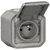 Image de Legrand Prise de courant 2P+T Plexo complet saillie gris (069731L)