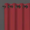 Image de Soleil d'ocre rideau à oeillets occultant 140x240 cm rouge